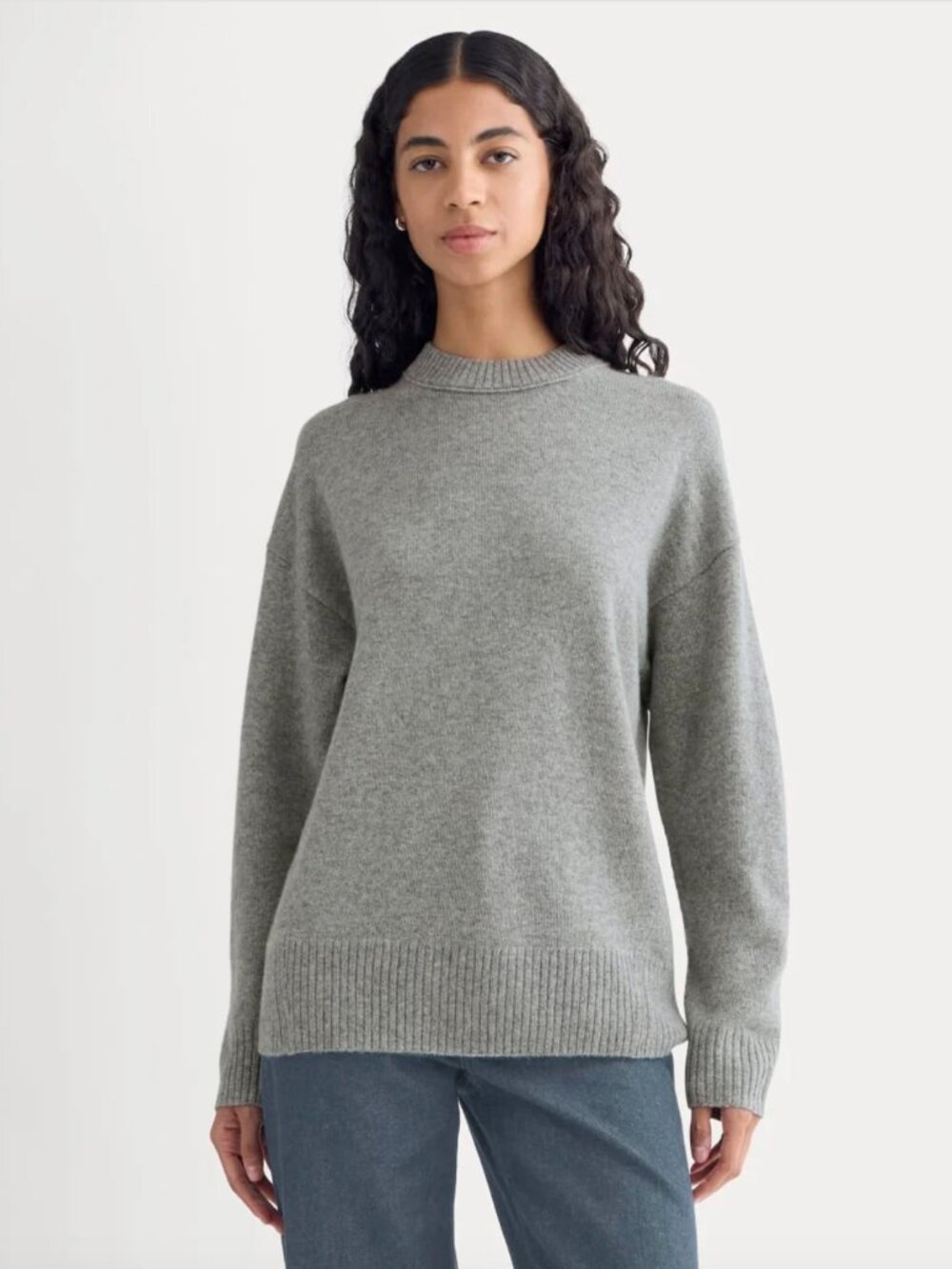 Everlane Cashmere Boyfriend Sweater | Husky Gray - Size Small
